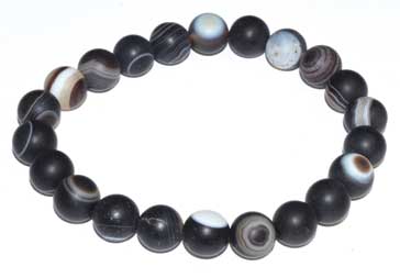 (image for) 8mm Agate, Banded bracelet