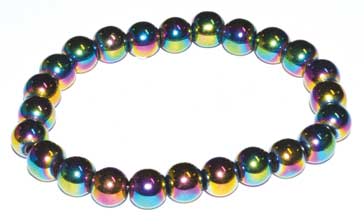 (image for) 8mm Hematite, Rainbow