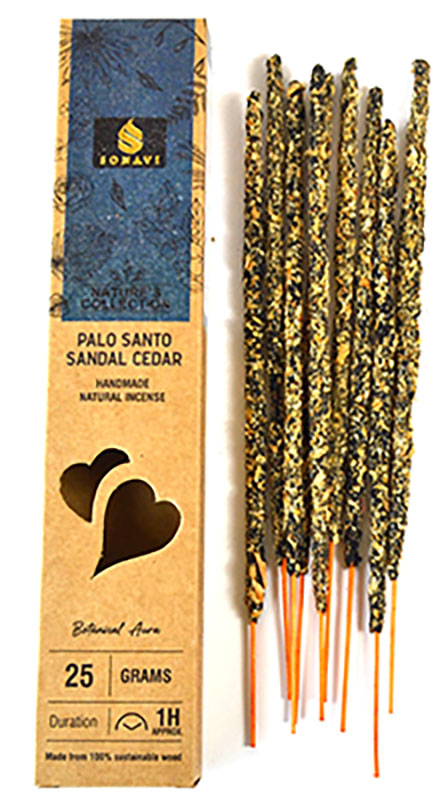 (image for) 25gm Palo Santo, Sandal, Cedar incense stick sonavi