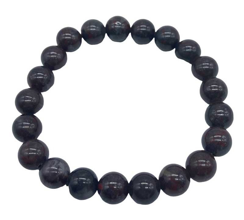 (image for) 8mm Bloodstone bracelet