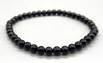 (image for) 4mm Black Tourmaline stretch bracelet