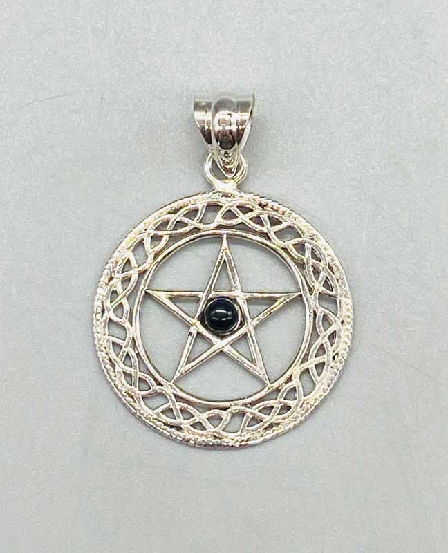 (image for) 30mm Black Obsidian Pentagram