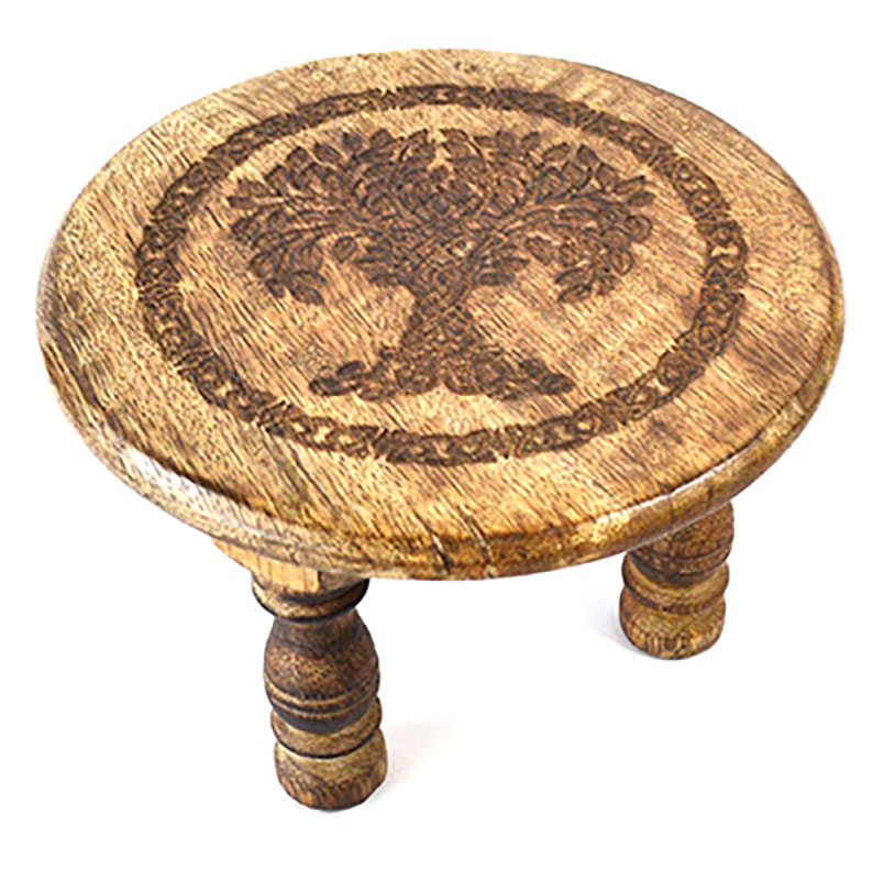 (image for) 6"dia x 4" Tree of Life altar table