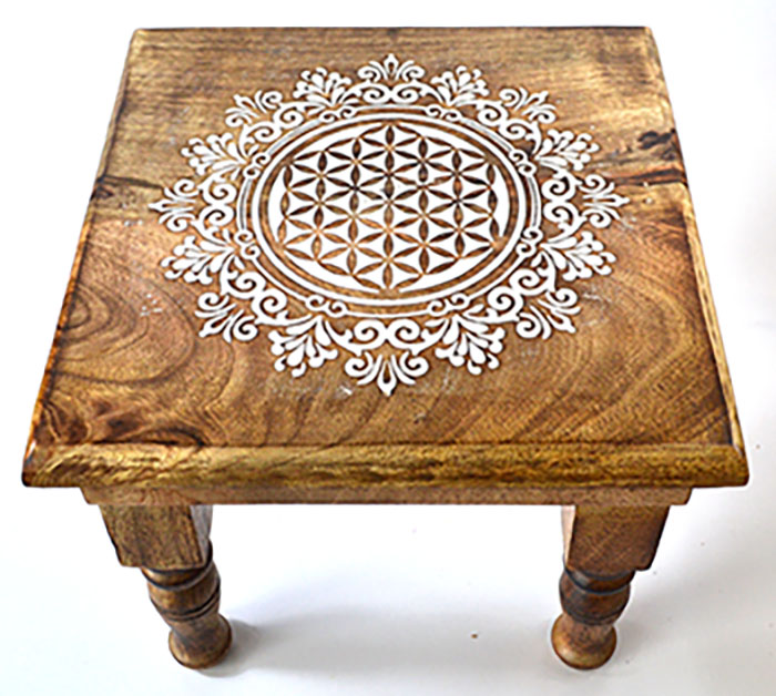 (image for) 9"x 9"x 8" Flower of Life altar table